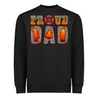 Black proud dad Heavyweight Sweatshirt - HRA Design Shop