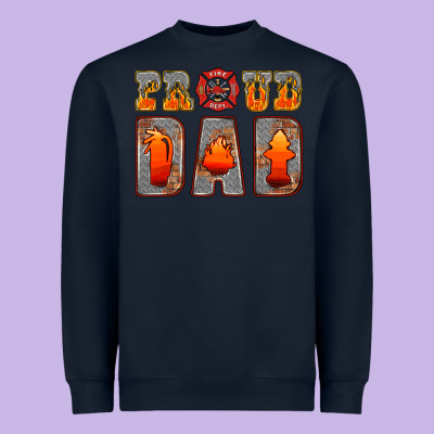 Proud Dad Heavyweight Sweatshirt Designed By Hra Design Shop