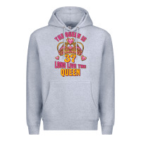 Heather Grey the queen is 37 long live the queen kopya Premium Hoodie - Jasminsmagicworld