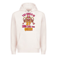Pale Pink the queen is 37 long live the queen kopya Premium Hoodie - Jasminsmagicworld