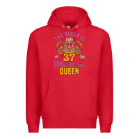 Red the queen is 37 long live the queen kopya Premium Hoodie - Jasminsmagicworld