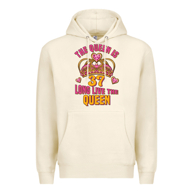 The Queen Is 37 Long Live The Queen Kopya Premium Hoodie by Jasminsmagicworld | Teevron