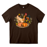 Chocolate Brown fall coop animals pumpkin Heavy Core Tee - Artiststas
