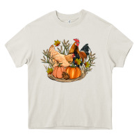 Cream fall coop animals pumpkin Heavy Core Tee - Artiststas