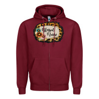 Burgundy blessed nurse Zipper Hoodie - Jasminsmagicworld