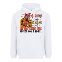 White i may look calm but in my head i've pecked you Heavyweight Hoodie - MaliasSmallBusiness