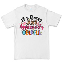 White not bossy just aggressively helpful Premium Tee - MaliasSmallBusiness