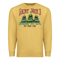 Antique Gold Saint Nick's Christmas Tree Farm Premium Sweatshirt - MaliasSmallBusiness