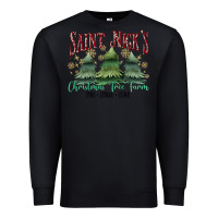 Black Saint Nick's Christmas Tree Farm Premium Sweatshirt - MaliasSmallBusiness