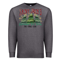 Charcoal Heather Saint Nick's Christmas Tree Farm Premium Sweatshirt - MaliasSmallBusiness