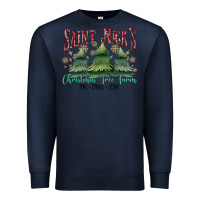 Navy Saint Nick's Christmas Tree Farm Premium Sweatshirt - MaliasSmallBusiness