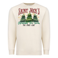 Sandshell Saint Nick's Christmas Tree Farm Premium Sweatshirt - MaliasSmallBusiness