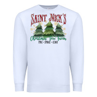 White Saint Nick's Christmas Tree Farm Premium Sweatshirt - MaliasSmallBusiness