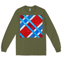 Army Green Glitter 4th Of July Seamless Pattern Long Sleeve Tee - BundleAndBundleShop