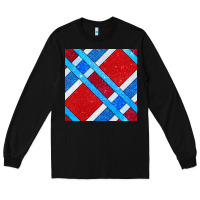 Black Glitter 4th Of July Seamless Pattern Long Sleeve Tee - BundleAndBundleShop