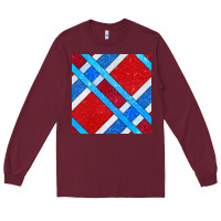 Burgundy Glitter 4th Of July Seamless Pattern Long Sleeve Tee - BundleAndBundleShop