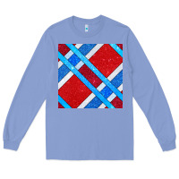 Colony Blue Glitter 4th Of July Seamless Pattern Long Sleeve Tee - BundleAndBundleShop