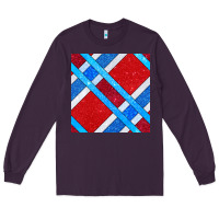 Plum Glitter 4th Of July Seamless Pattern Long Sleeve Tee - BundleAndBundleShop