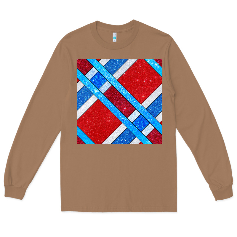 Glitter 4th Of July Seamless Pattern Long Sleeve Tee by BundleAndBundleShop | Teevron