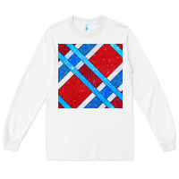 White Glitter 4th Of July Seamless Pattern Long Sleeve Tee - BundleAndBundleShop