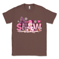 Chestnut pink snowman and snow Classic Tee - AdoDesignShop