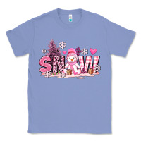 Colony Blue pink snowman and snow Classic Tee - AdoDesignShop