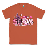 Copper pink snowman and snow Classic Tee - AdoDesignShop