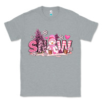 Heather Grey pink snowman and snow Classic Tee - AdoDesignShop