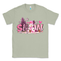 Matcha pink snowman and snow Classic Tee - AdoDesignShop