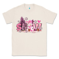 Natural pink snowman and snow Classic Tee - AdoDesignShop