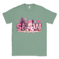 Sage pink snowman and snow Classic Tee - AdoDesignShop