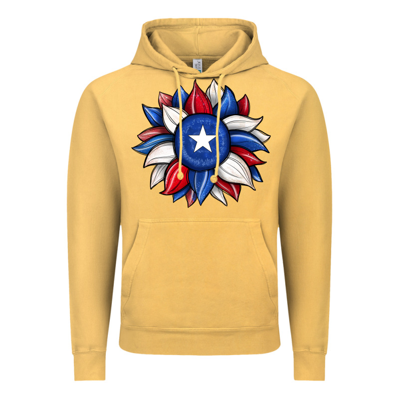 Sunflower Texas Flag 2 Vintage Hoodie by JahusDesignShop | Teevron