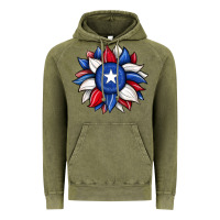 Vintage Olive sunflower texas flag 2 Vintage Hoodie - JahusDesignShop