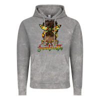 Juneteenth Black Woman Messy Bun Vintage Hoodie | Teevron