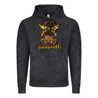 Vintage Black juneteenth black woman messy bun Vintage Hoodie - HRA Design Shop