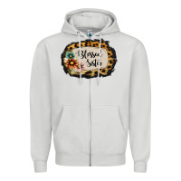 Dove Grey Blessed Sister Zipper Hoodie - Jasminsmagicworld