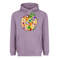 Lavender colorful flora apple teacher Heavyweight Hoodie - NancyCooperArtShop