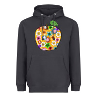 Smoke colorful flora apple teacher Heavyweight Hoodie - NancyCooperArtShop
