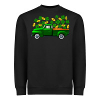 Black st patricks shamrock gold truck Heavyweight Sweatshirt - FaDigitalArtStudio