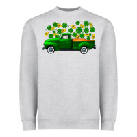 Heather Grey st patricks shamrock gold truck Heavyweight Sweatshirt - FaDigitalArtStudio