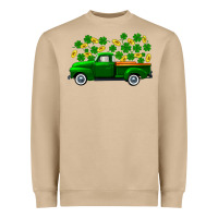 St Patricks Shamrock Gold Truck Heavyweight Sweatshirt | Teevron