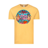 Vintage Mustard race girl Vintage Tee - AdoDesignShop