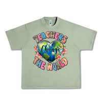 Oil Green teachers change the world Urban Heavy Tee - JahusDesignShop