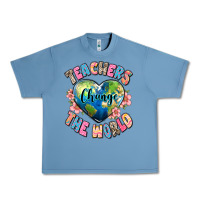 Pebble Blue teachers change the world Urban Heavy Tee - JahusDesignShop