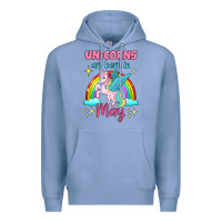Colony Blue unicorns are born in may Premium Hoodie - Jasminsmagicworld