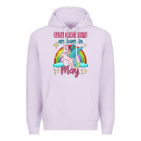 Lilac unicorns are born in may Premium Hoodie - Jasminsmagicworld