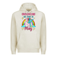 Oatmeal Heather unicorns are born in may Premium Hoodie - Jasminsmagicworld
