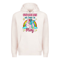 Pale Pink unicorns are born in may Premium Hoodie - Jasminsmagicworld