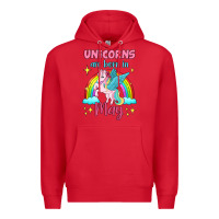 Red unicorns are born in may Premium Hoodie - Jasminsmagicworld