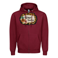 Burgundy Blessed Teacher Zipper Hoodie - Jasminsmagicworld